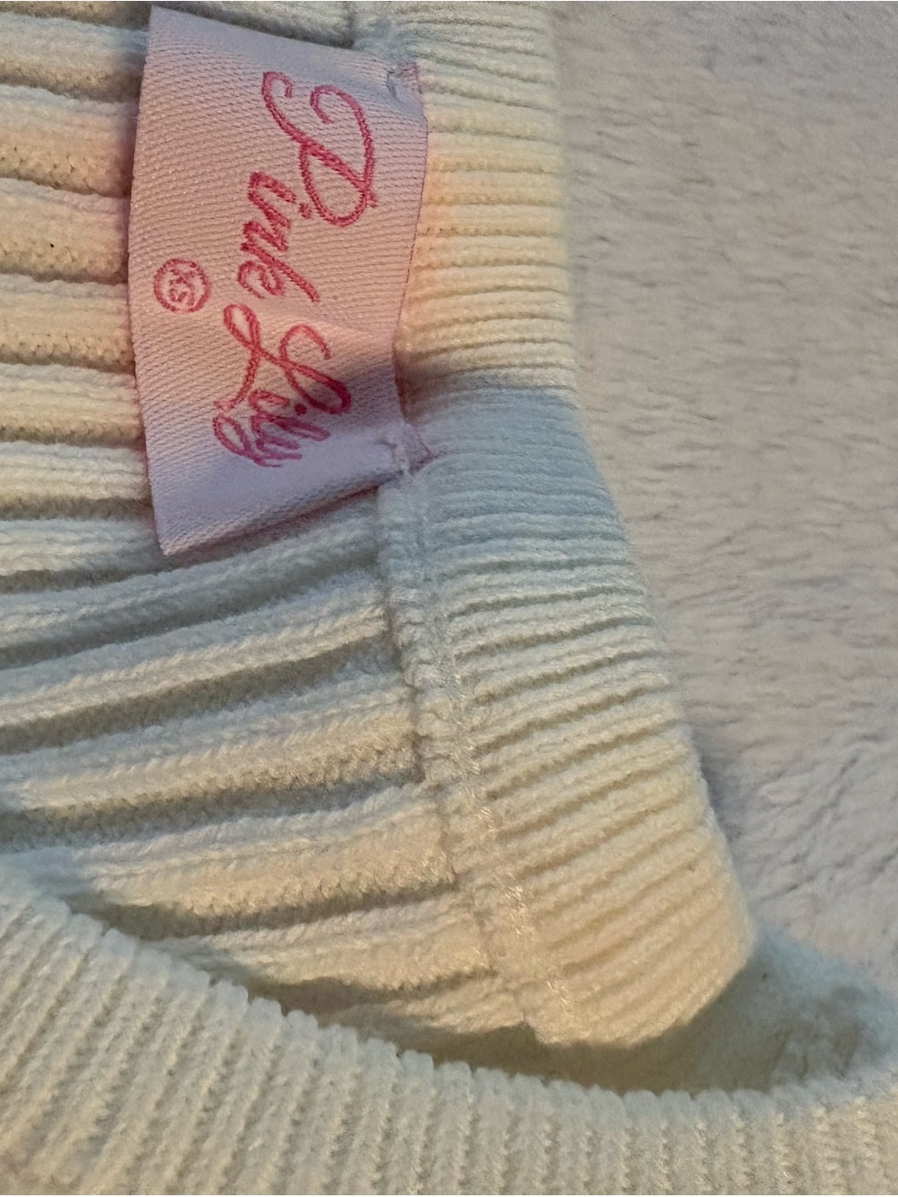 Cream Ribbed Women's Sweater dress size small